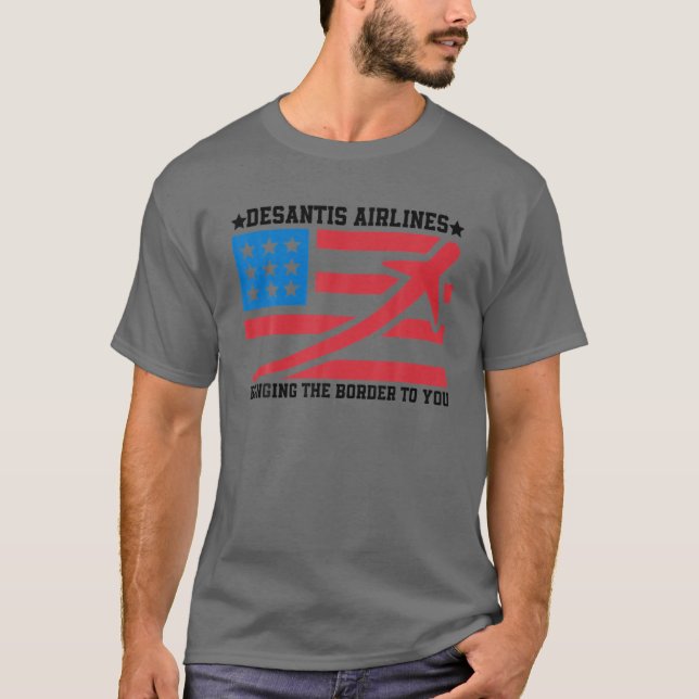 Desantis Airlines TEE Funny Retro Vintage Desantis (Front)
