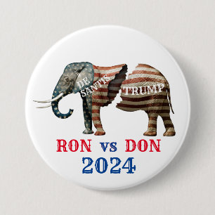DeSantis vs Trump 2024 3 Inch Round Button