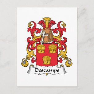 Descamps Family Crest Postcard