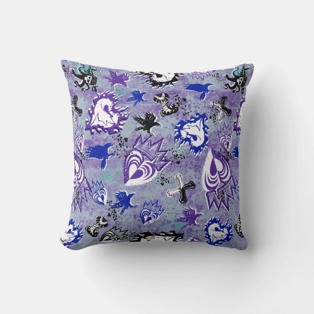 Descendants 3 | Wickedly Fierce Pattern Throw Pillow (Front)