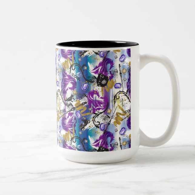 Descendants | Mal | Two-Headed Dragon Pattern Two-Tone Coffee Mug (Right)