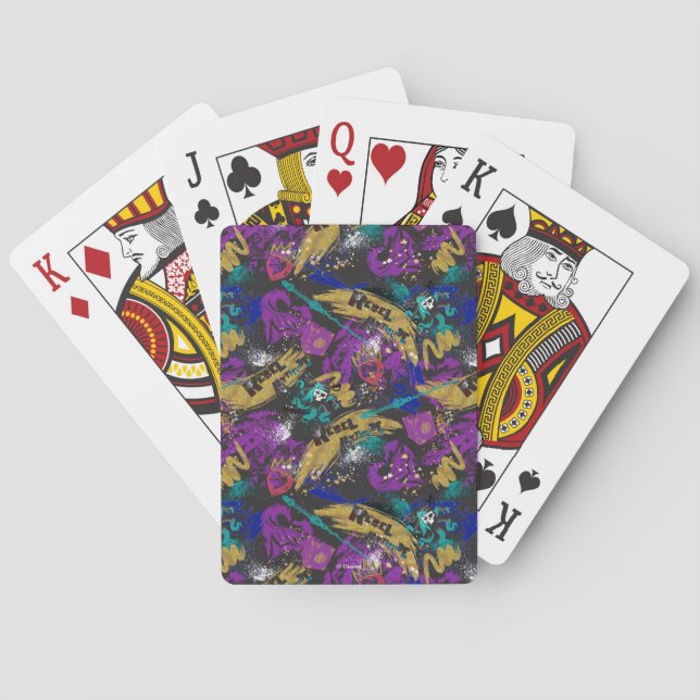 Descendants | Rebel Attitude Pattern Playing Cards (Back)