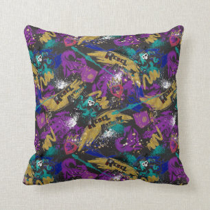 Descendants   Rebel Attitude Pattern Throw Pillow