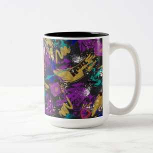 Descendants   Rebel Attitude Pattern Two-Tone Coffee Mug