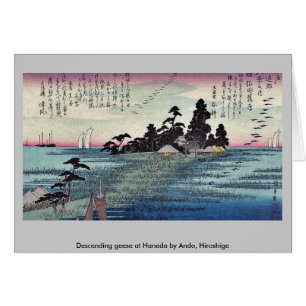 Descending geese at Haneda by Ando, Hiroshige