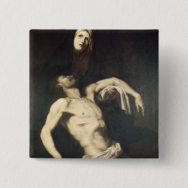 Descent from the Cross 2 Inch Square Button (Front)