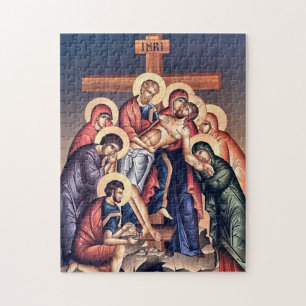 Descent From the Cross Orthodox Christian Icon Jigsaw Puzzle