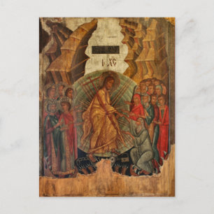 Descent into Hell Orthodox Christian Icon Postcard