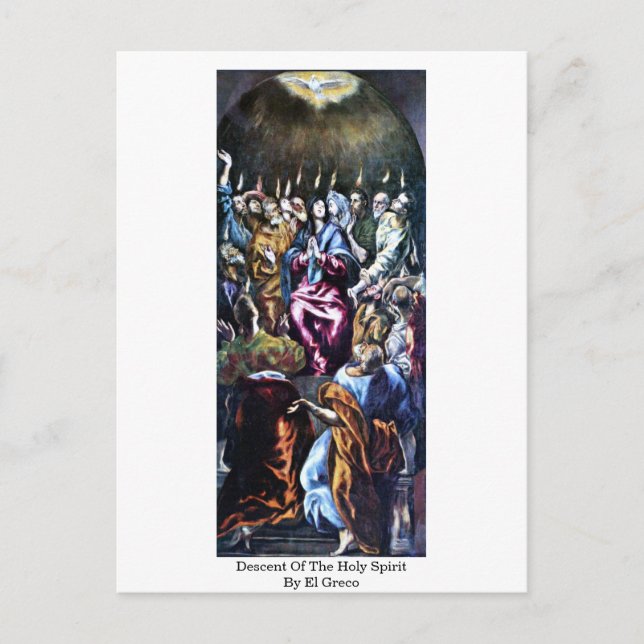 Descent Of The Holy Spirit By El Greco Postcard (Front)