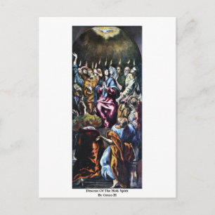 Descent Of The Holy Spirit By Greco El Postcard