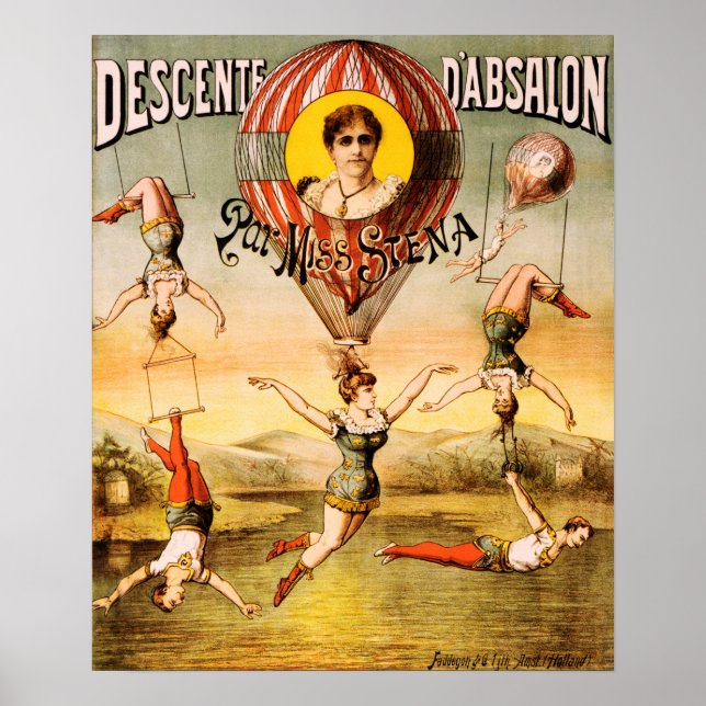 DESCENTE D' ABSALON Miss Siena Acrobatic Circus Poster (Front)