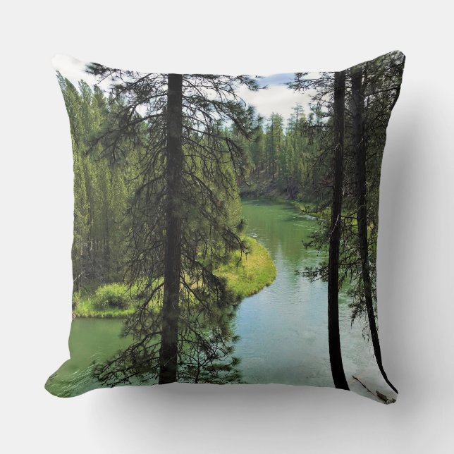 Deschutes River, OR Throw Pillow (Front)