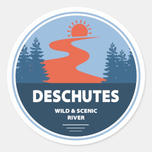 Deschutes Wild And Scenic River, Oregon Classic Round Sticker (Front)