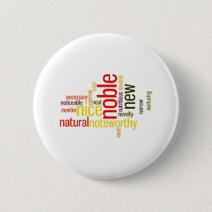 Describe yourself With Adjectives - N 2 Inch Round Button
