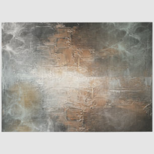 Description Faux Copper Metallic Gray Textured  Tissue Paper