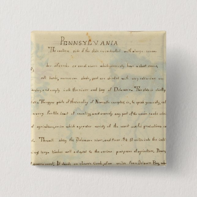 Description of Delaware 2 Inch Square Button (Front)