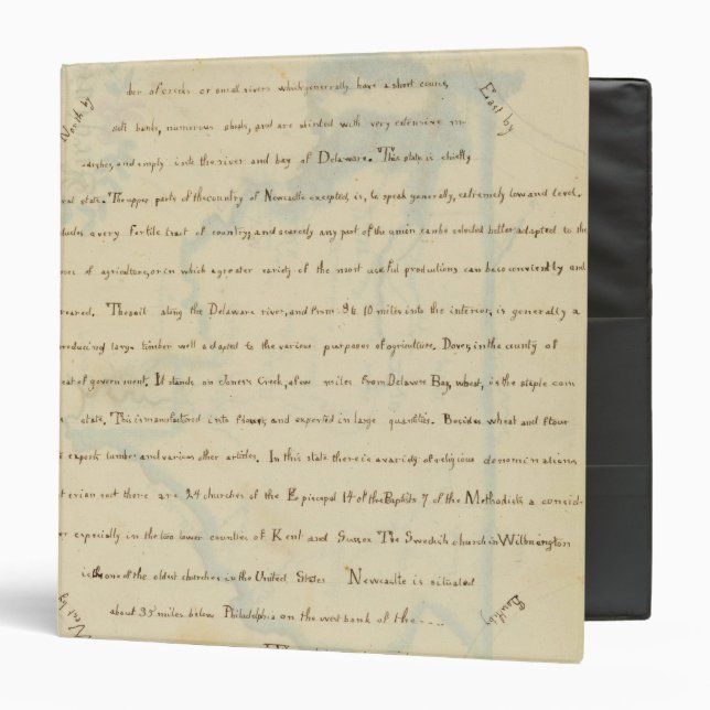Description of Delaware Binder (Front/Inside)