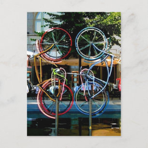 Description Robert Rauschenberg Riding Bikes , Obj Postcard