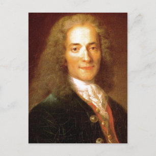 Description Voltaire en 1718 . Portrait of Voltair Postcard