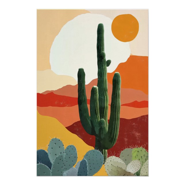 desert and cactus poster (Front)