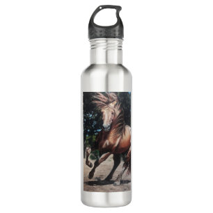 Desert Andalusian Lusitano stallion running 710 Ml Water Bottle