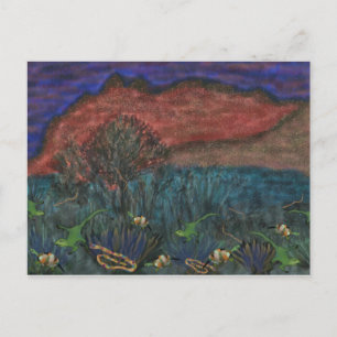 Desert Animals Landscape Postcard