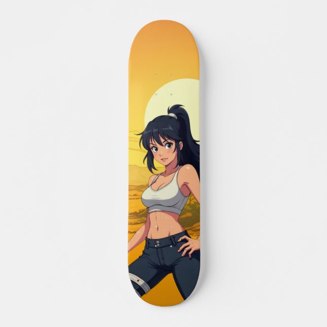 Désert Animé Japonais  Skateboard (Front)