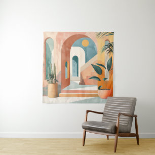 Desert Arches – Modern Abstract Architecture Tapestry