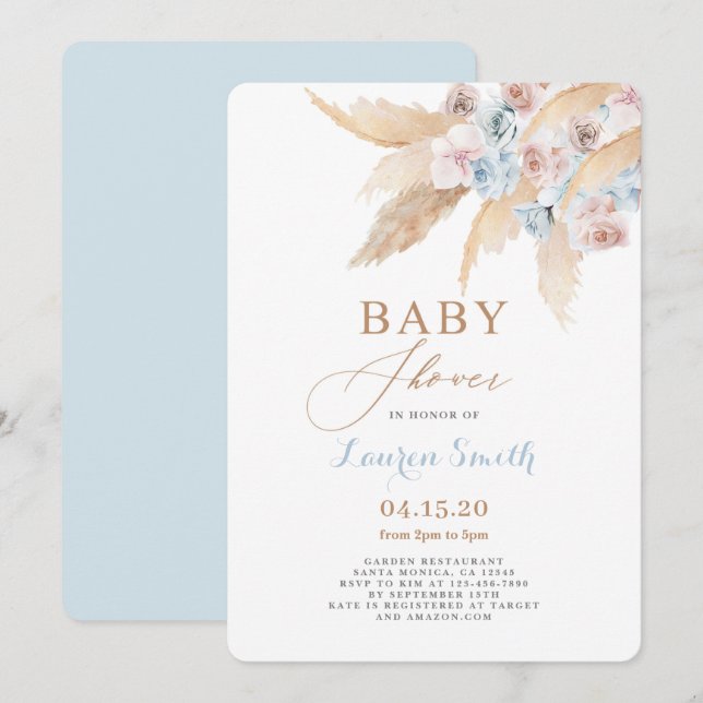 Desert Baby Shower Boy Invitation (Front/Back)