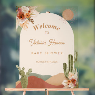 Desert Baby Shower Welcome Sign Southwestern