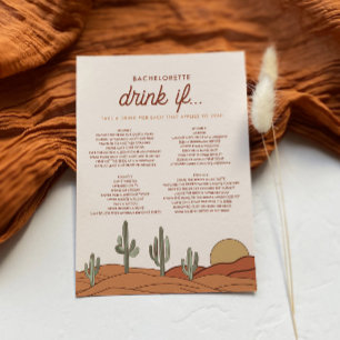Desert Bachelorette Boire Si Carte De Jeu