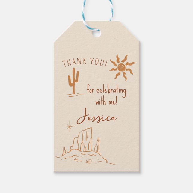 Desert Bachelorette favour tag (Front)
