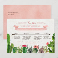 Desert Bachelorette Weekend Schedule Invitation