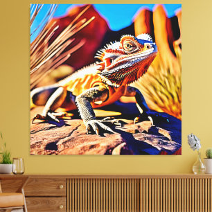 Desert Bearded Dragon Canvas Print