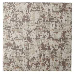 Desert Beige Style Digital Camouflage Tile