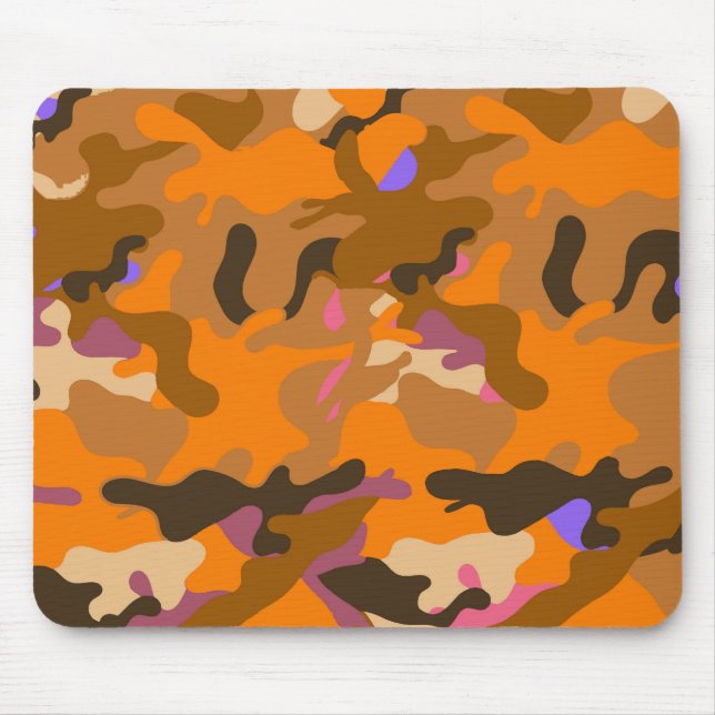 Desert Blaze Camo Pattern Mouse Pad (Front)