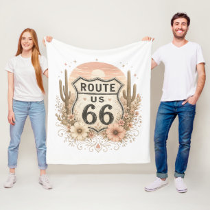 Desert Bloom Americana Cozy Road Trip Nights Fleece Blanket
