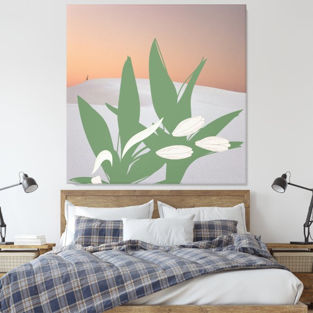 Desert Bloom Canvas Print (Insitu(Bedroom))