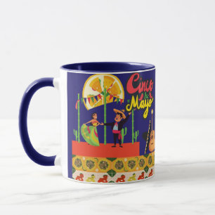 Desert Bloom Fiesta navy blue Mug