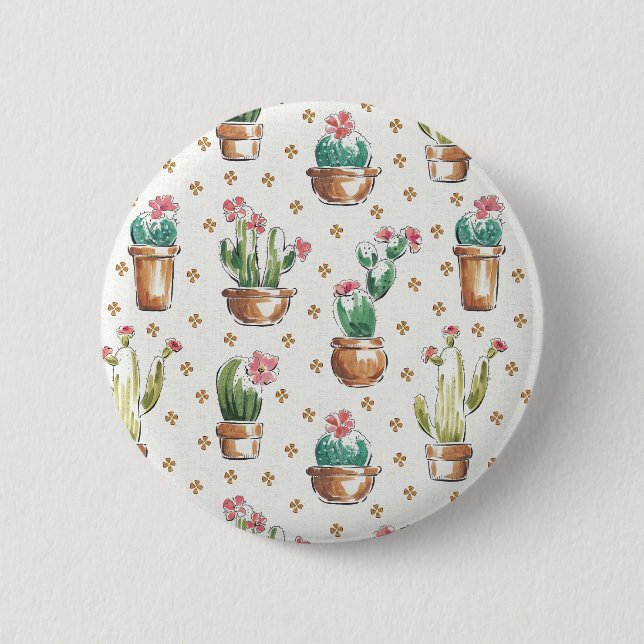 Desert Bloom Step | Blossom Pattern 2 Inch Round Button (Front)