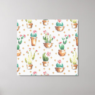 Desert Bloom Step   Blossom Pattern Canvas Print