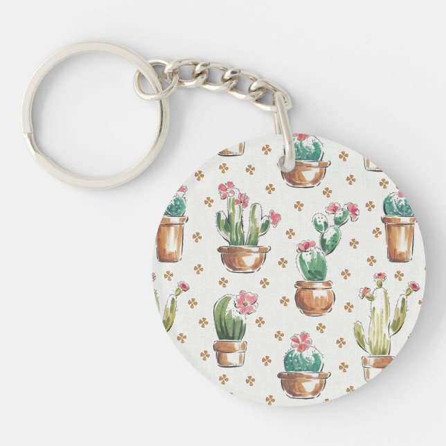Desert Bloom Step | Blossom Pattern Keychain (Front)