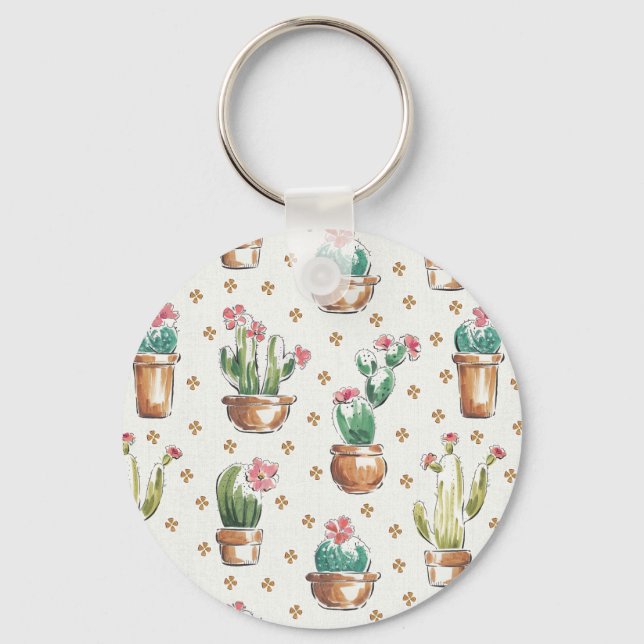 Desert Bloom Step | Blossom Pattern Keychain (Front)