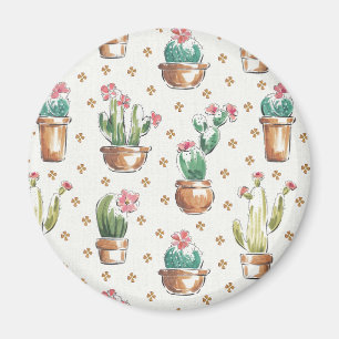 Desert Bloom Step Blossom Pattern Magnet
