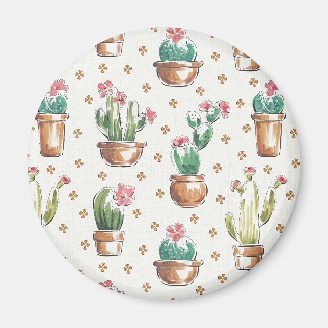 Desert Bloom Step | Blossom Pattern Magnet (Front)