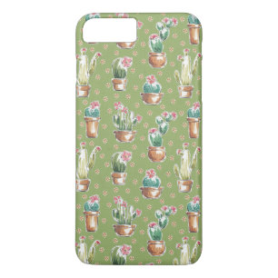 Desert Bloom Step   Green Pattern iPhone 8 Plus/7 Plus Case