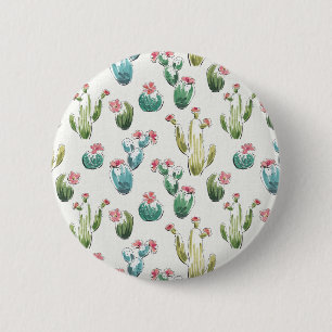 Desert Bloom Step Pink Pattern 2 Inch Round Button