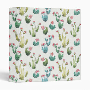 Desert Bloom Step Pink Pattern Binder