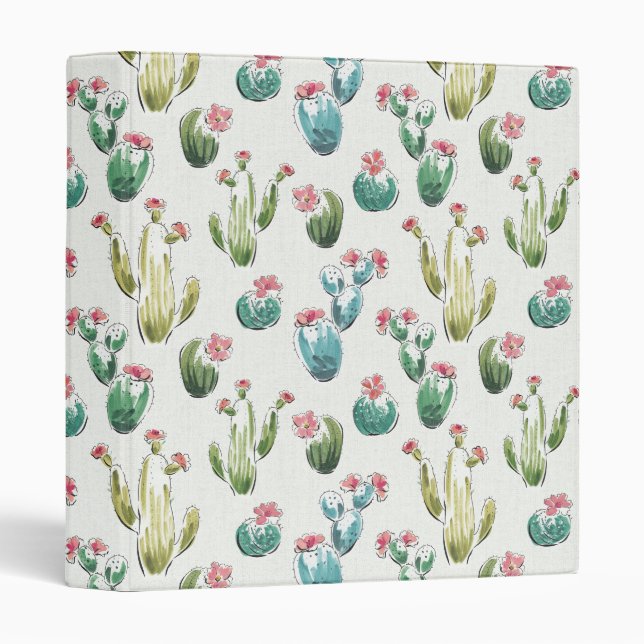 Desert Bloom Step | Pink Pattern Binder (Front/Spine)