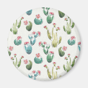 Desert Bloom Step Pink Pattern Magnet